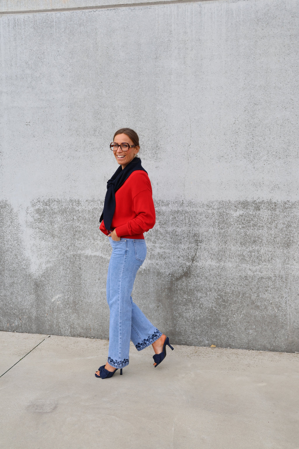 Nona flower detail jeans