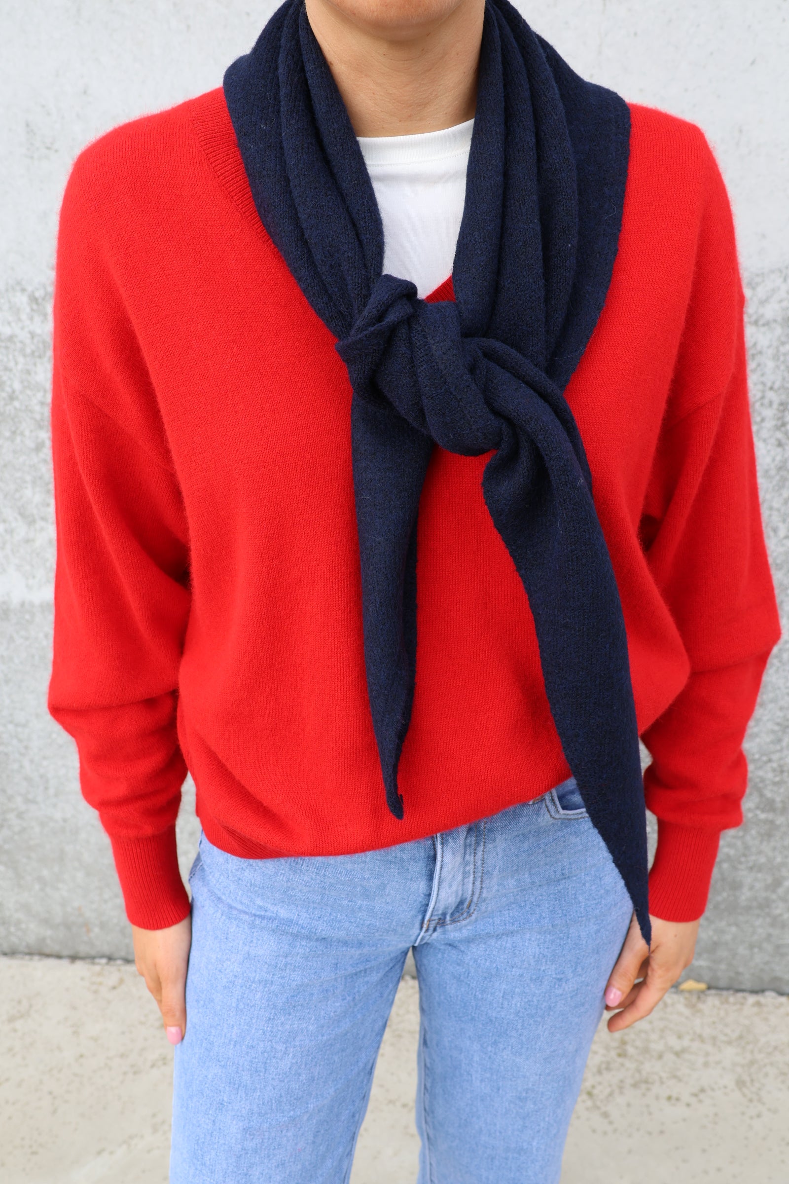 Manon V-neck knit rood