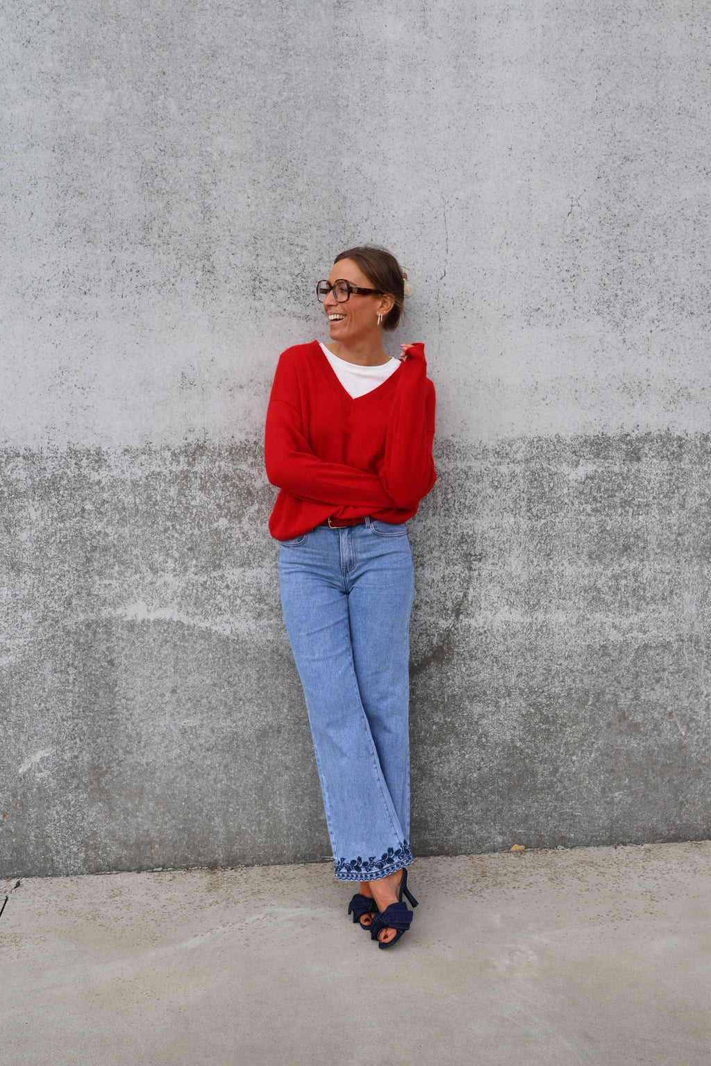 Nona flower detail jeans