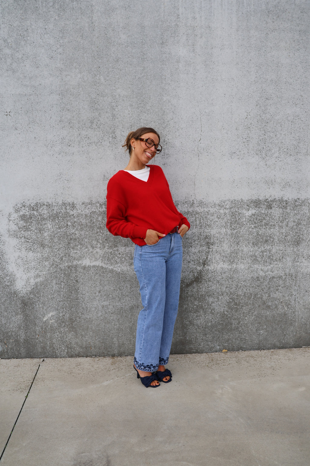 Nona flower detail jeans