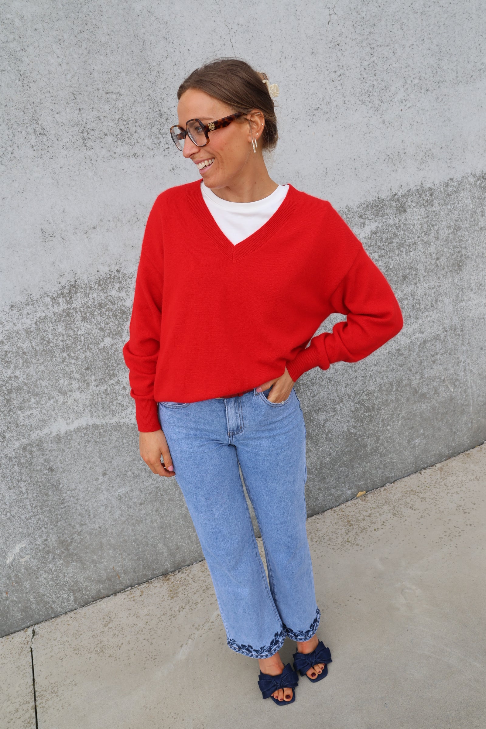 Nona flower detail jeans