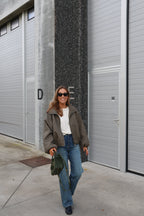 Boxy longsleeve crème