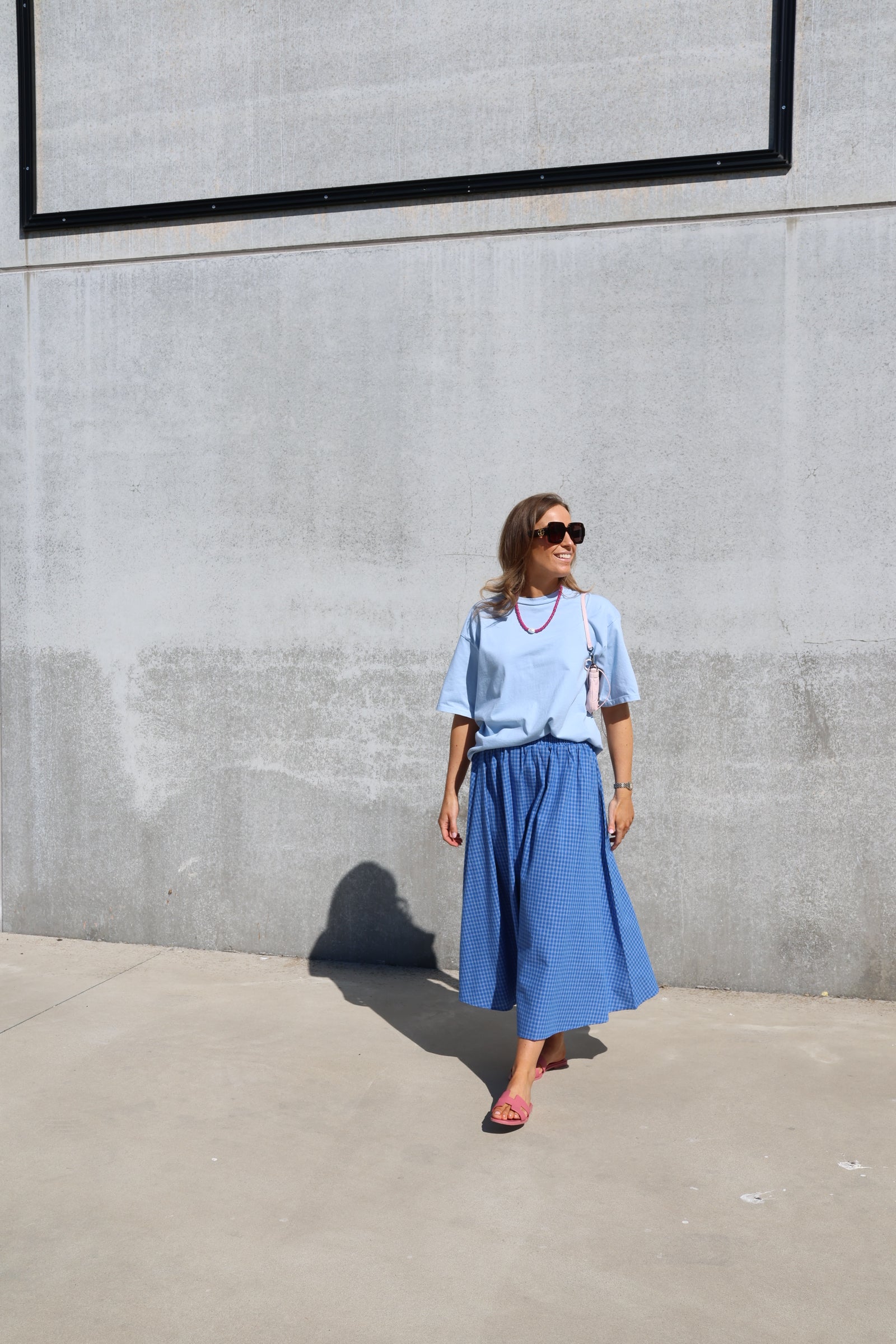 Boxy T-shirt lichtblauw