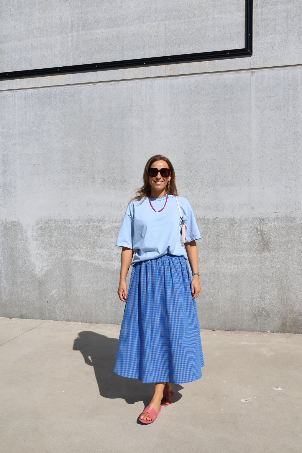 Boxy T-shirt lichtblauw