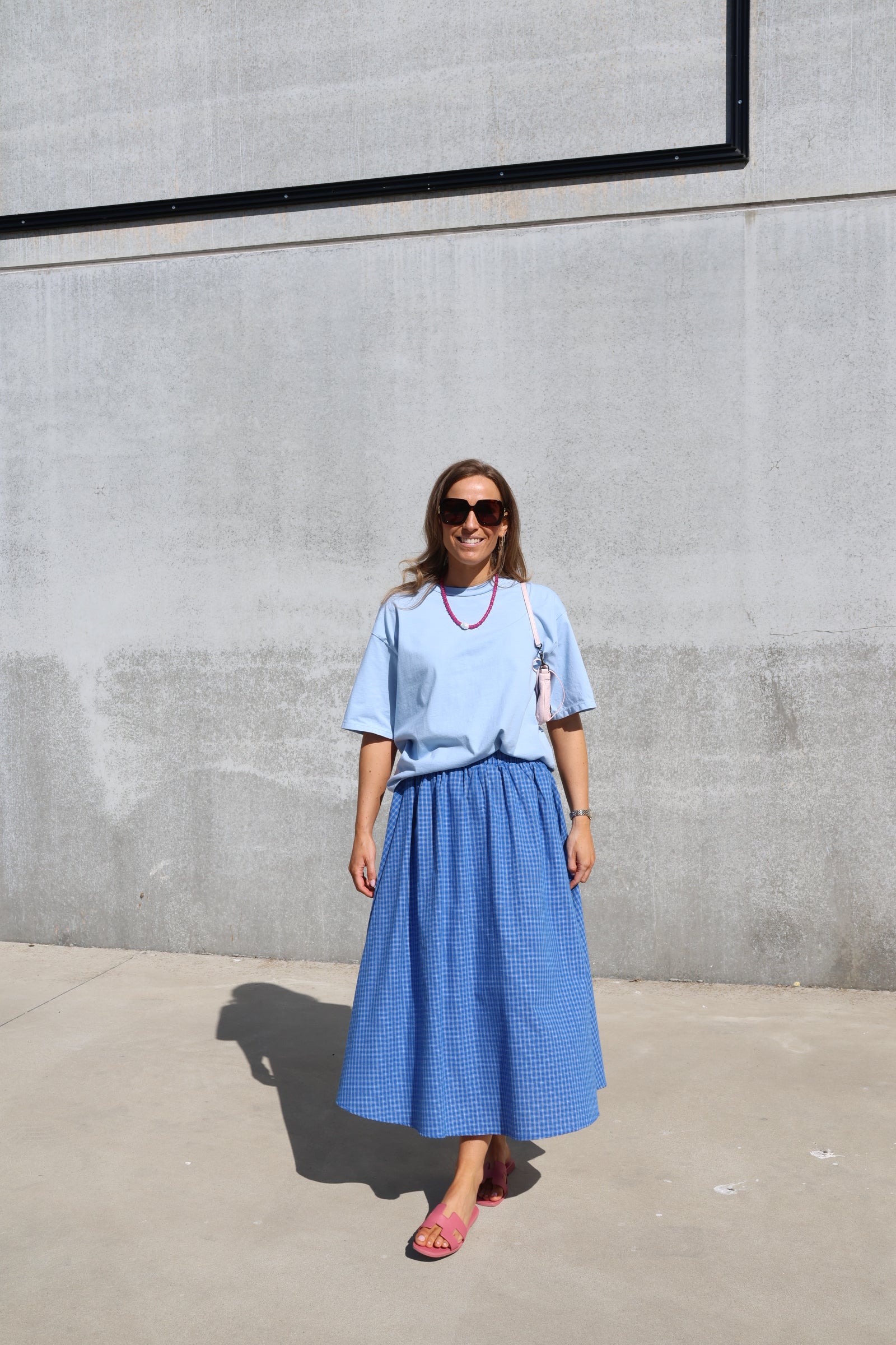 Boxy T-shirt lichtblauw