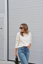 Boxy longsleeve crème