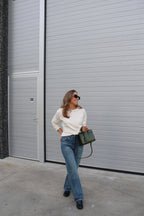 Boxy longsleeve crème