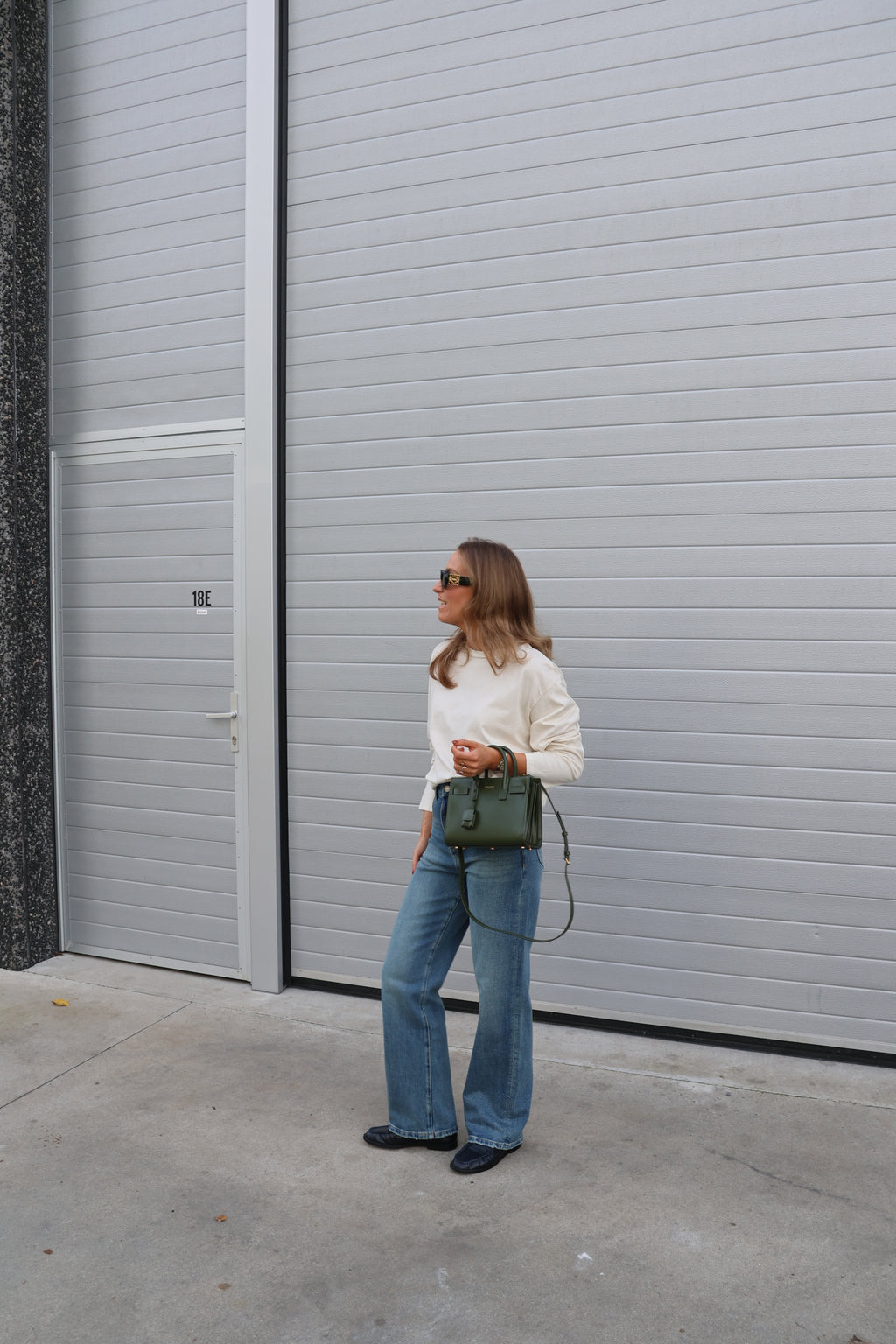 Boxy longsleeve crème
