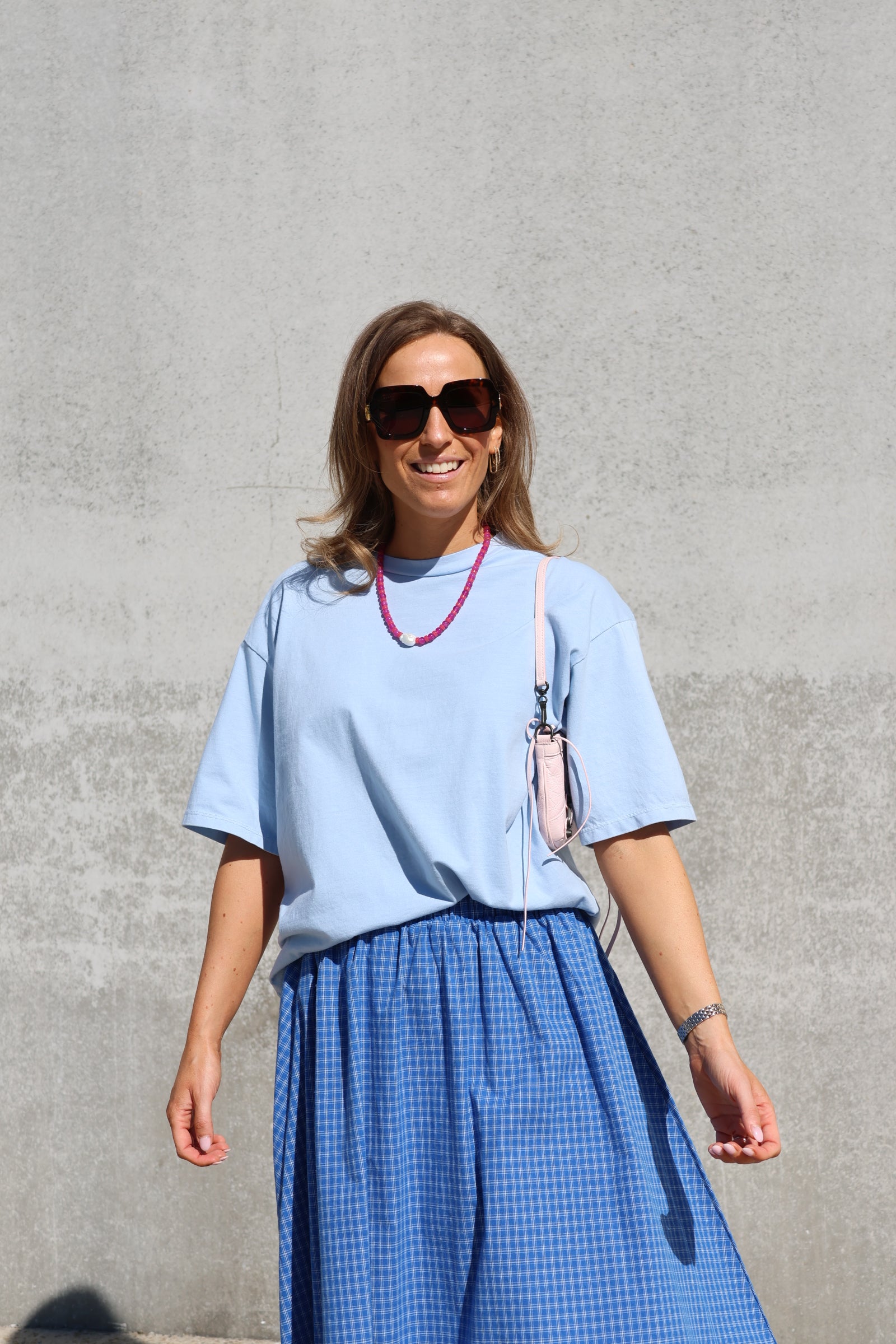 Boxy T-shirt lichtblauw
