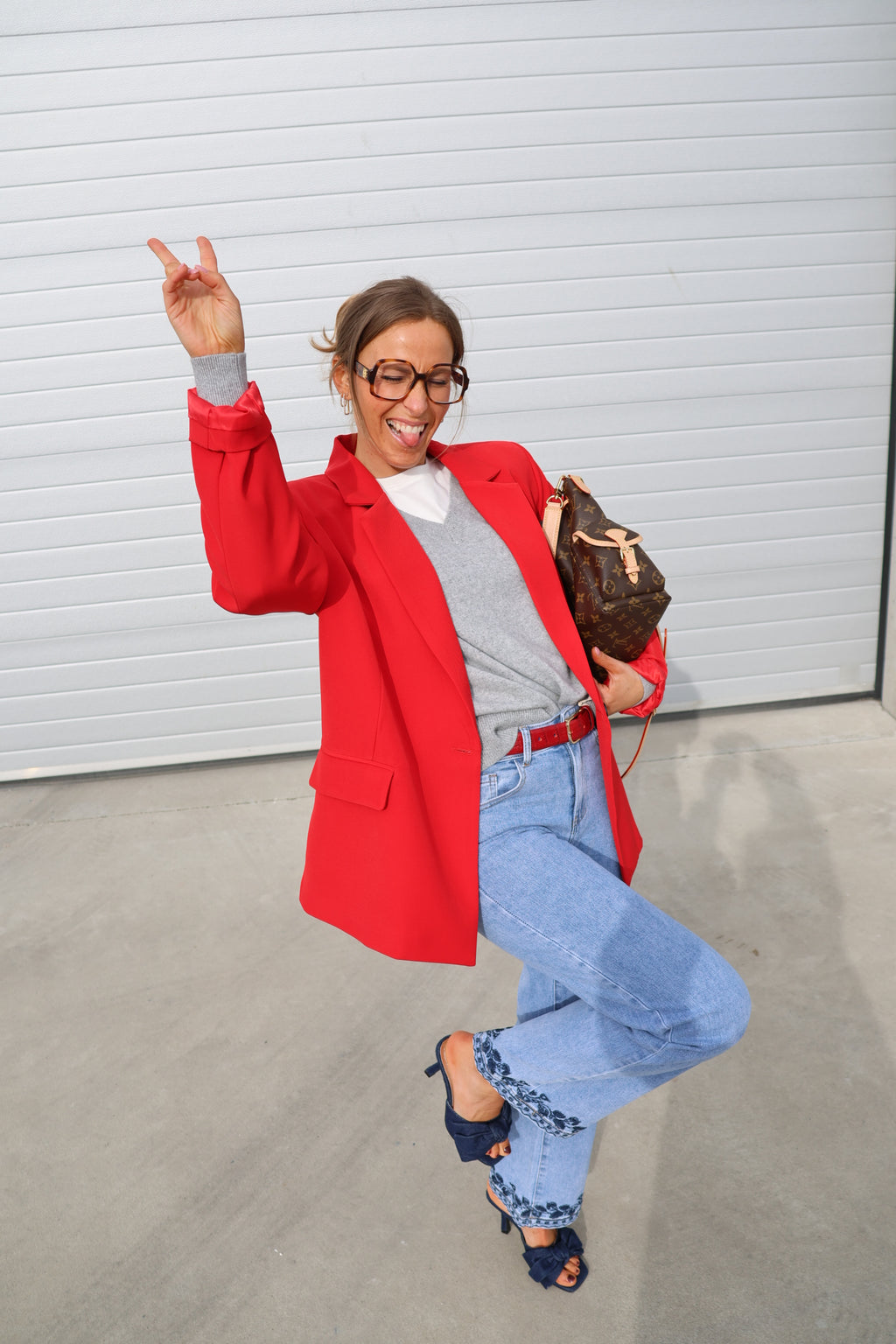 Annick blazer rood