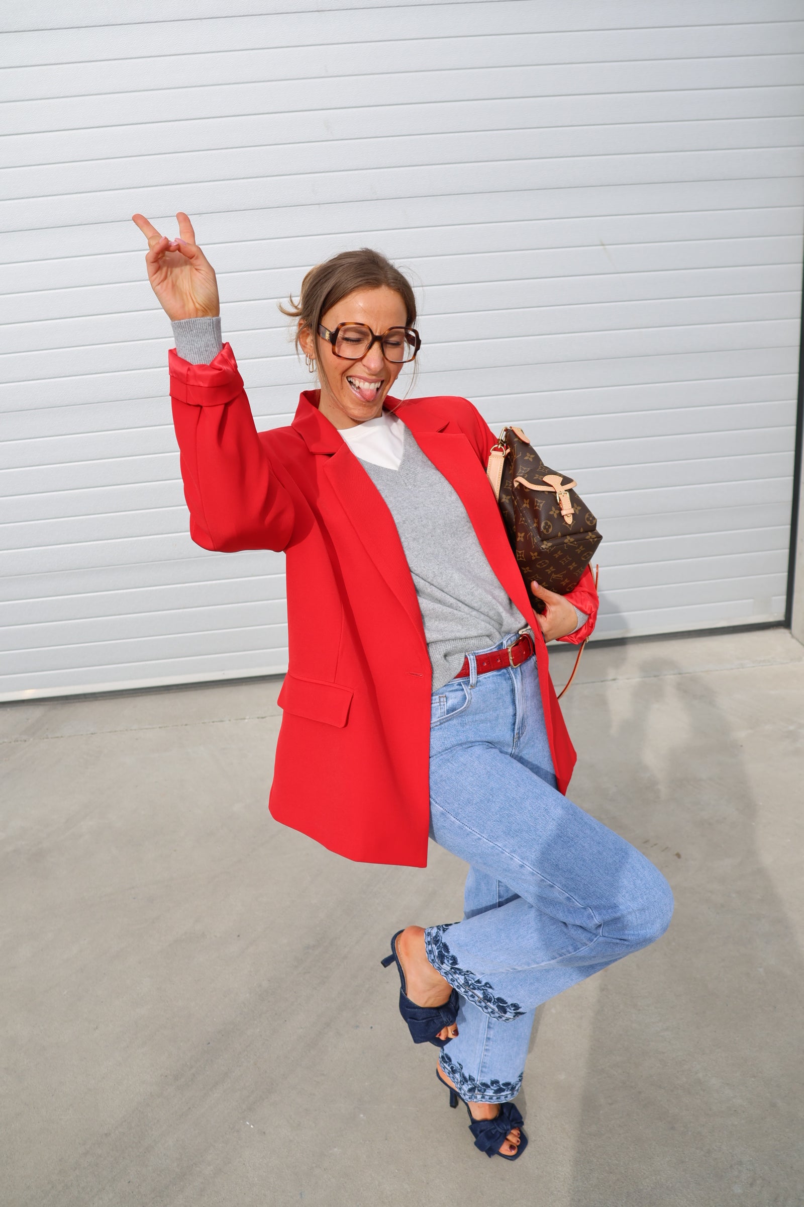Annick blazer rood