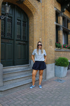 Anouk gestreepte T-shirt grijs/blauw