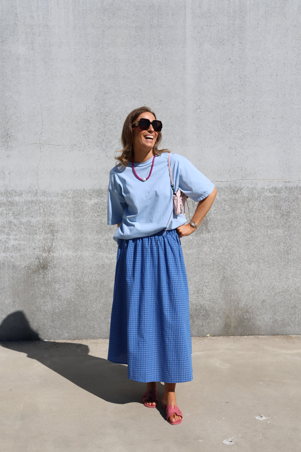 Boxy T-shirt lichtblauw