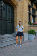 Anouk gestreepte T-shirt grijs/blauw