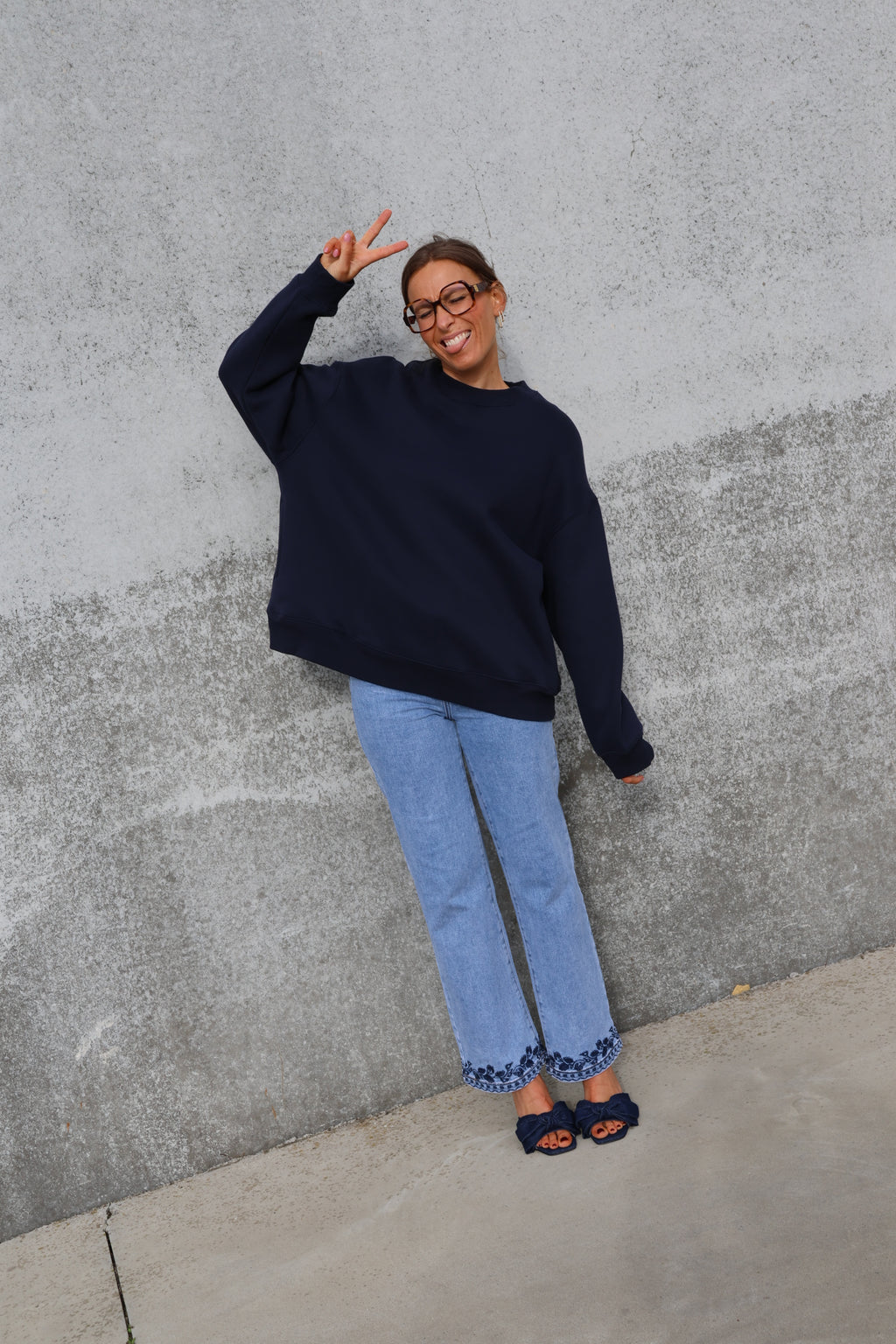 Nona flower detail jeans