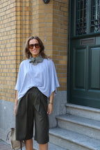Emma cropped T-shirt grijs