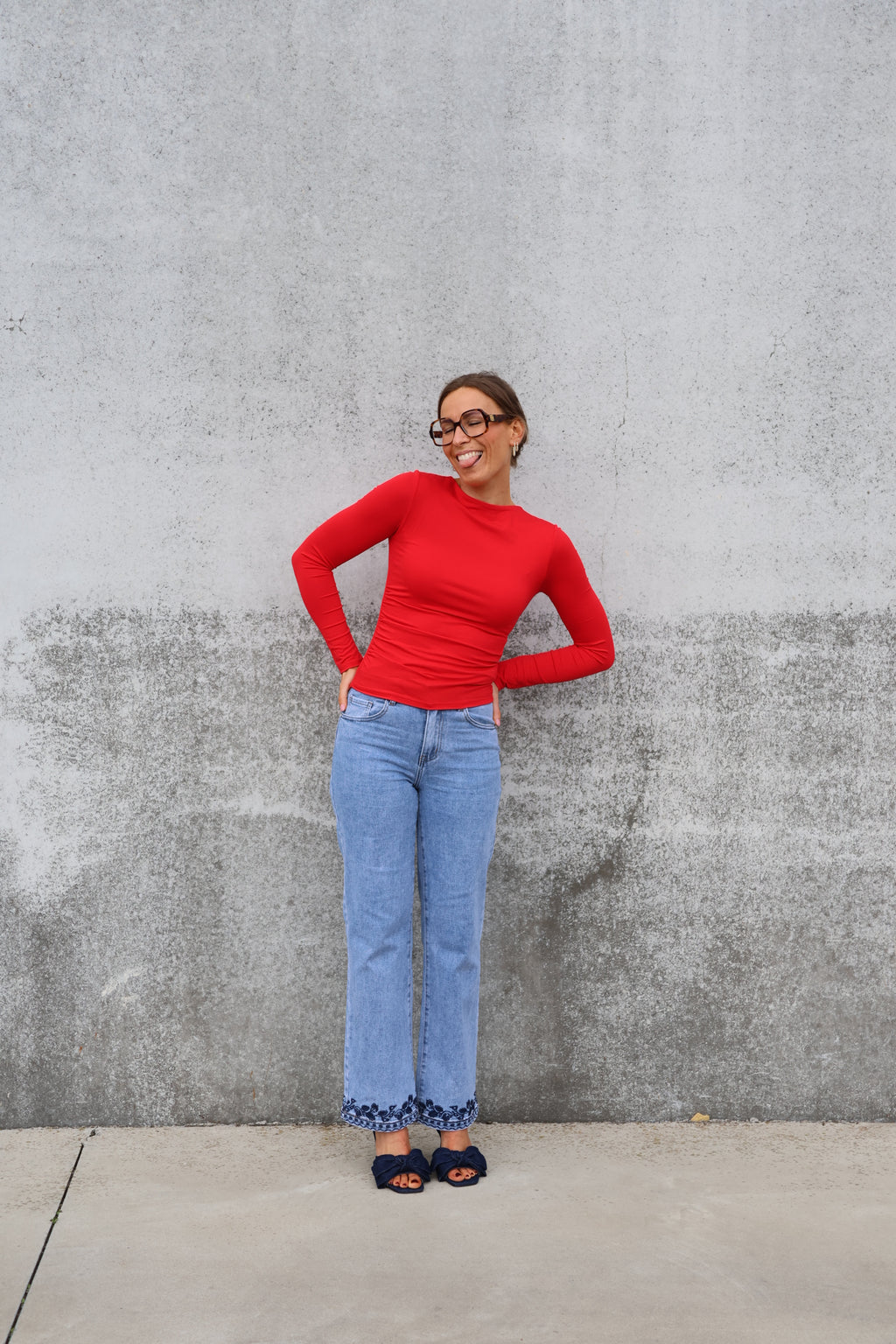 Nola longsleeve rood