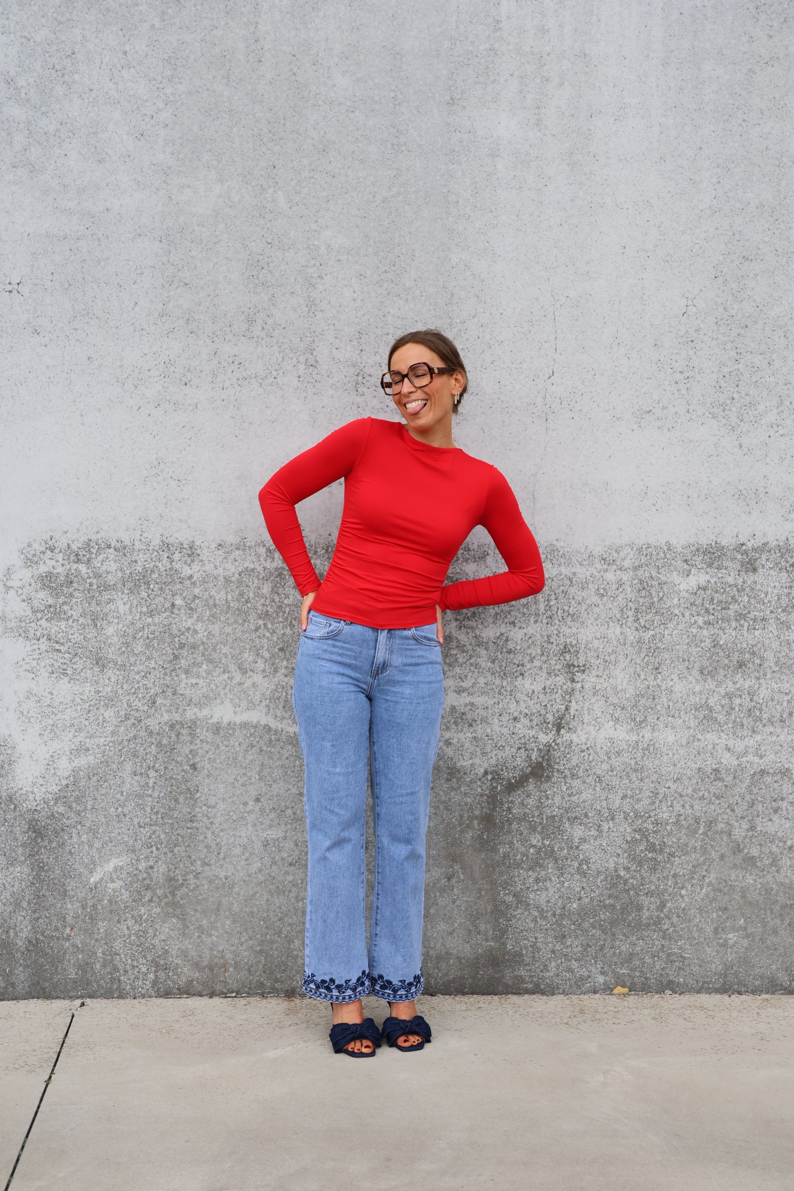 Nola longsleeve rood