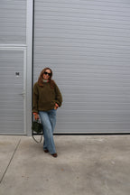 Freya light denim met dubbele knoopsluiting