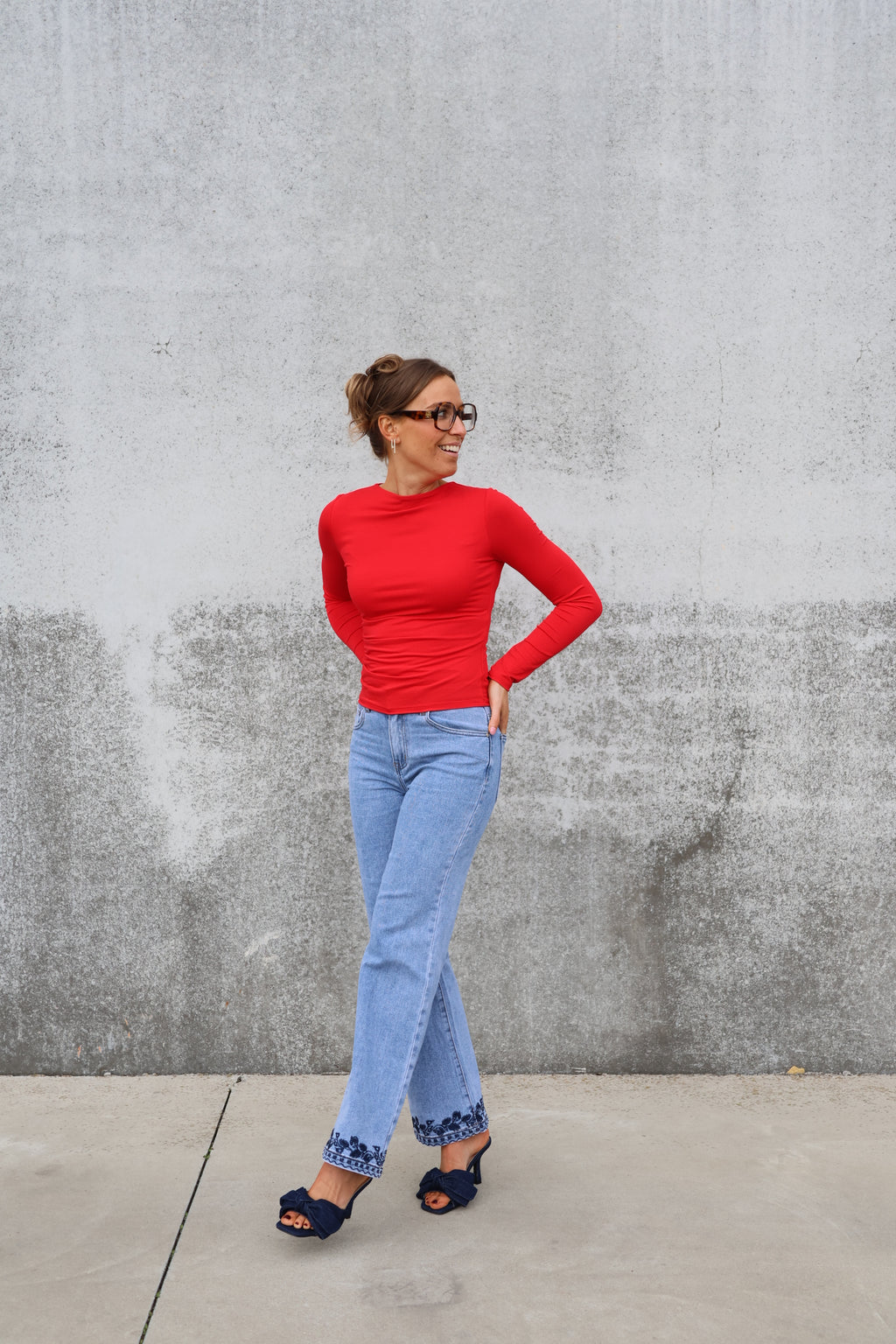 Nola longsleeve rood