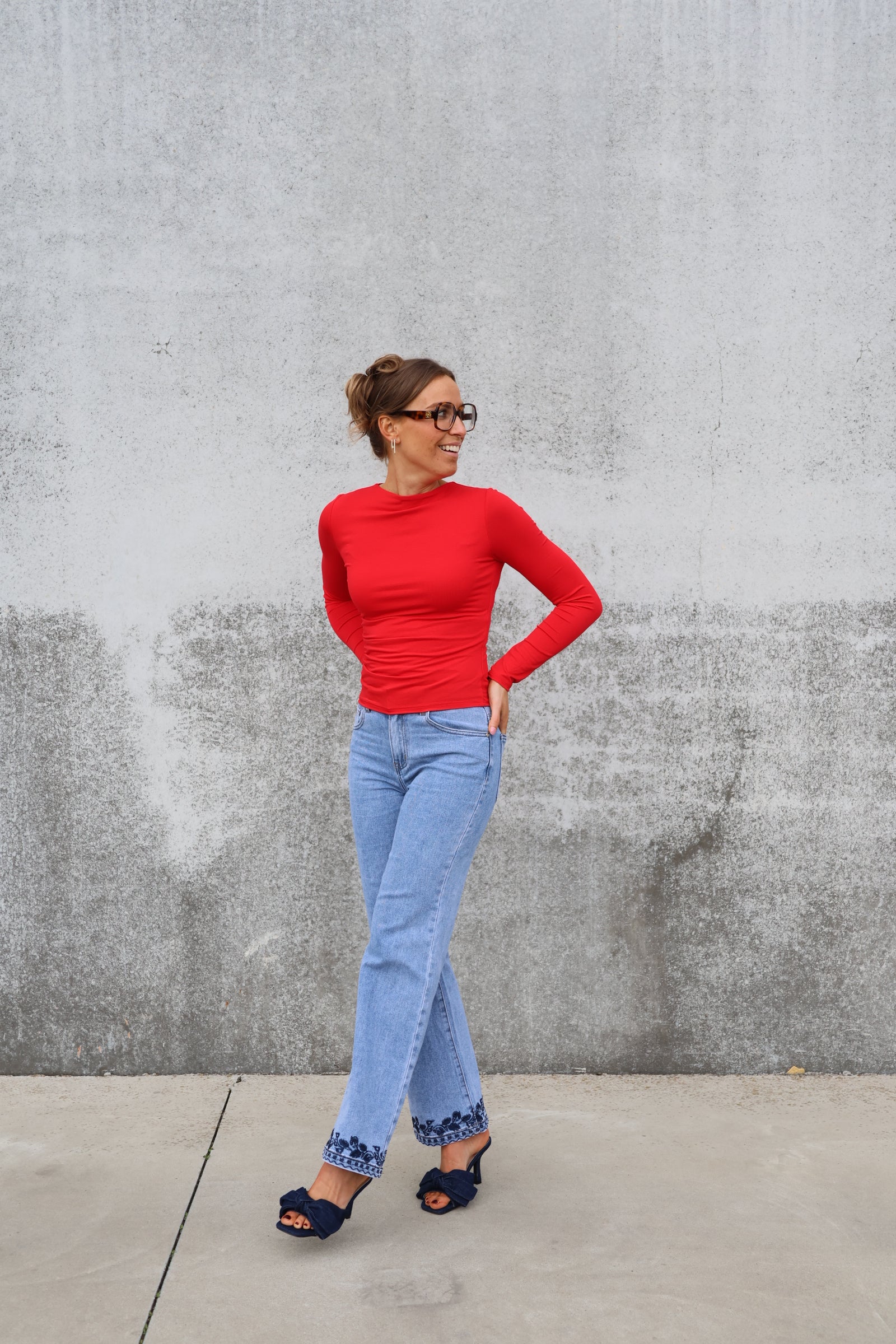 Nola longsleeve rood