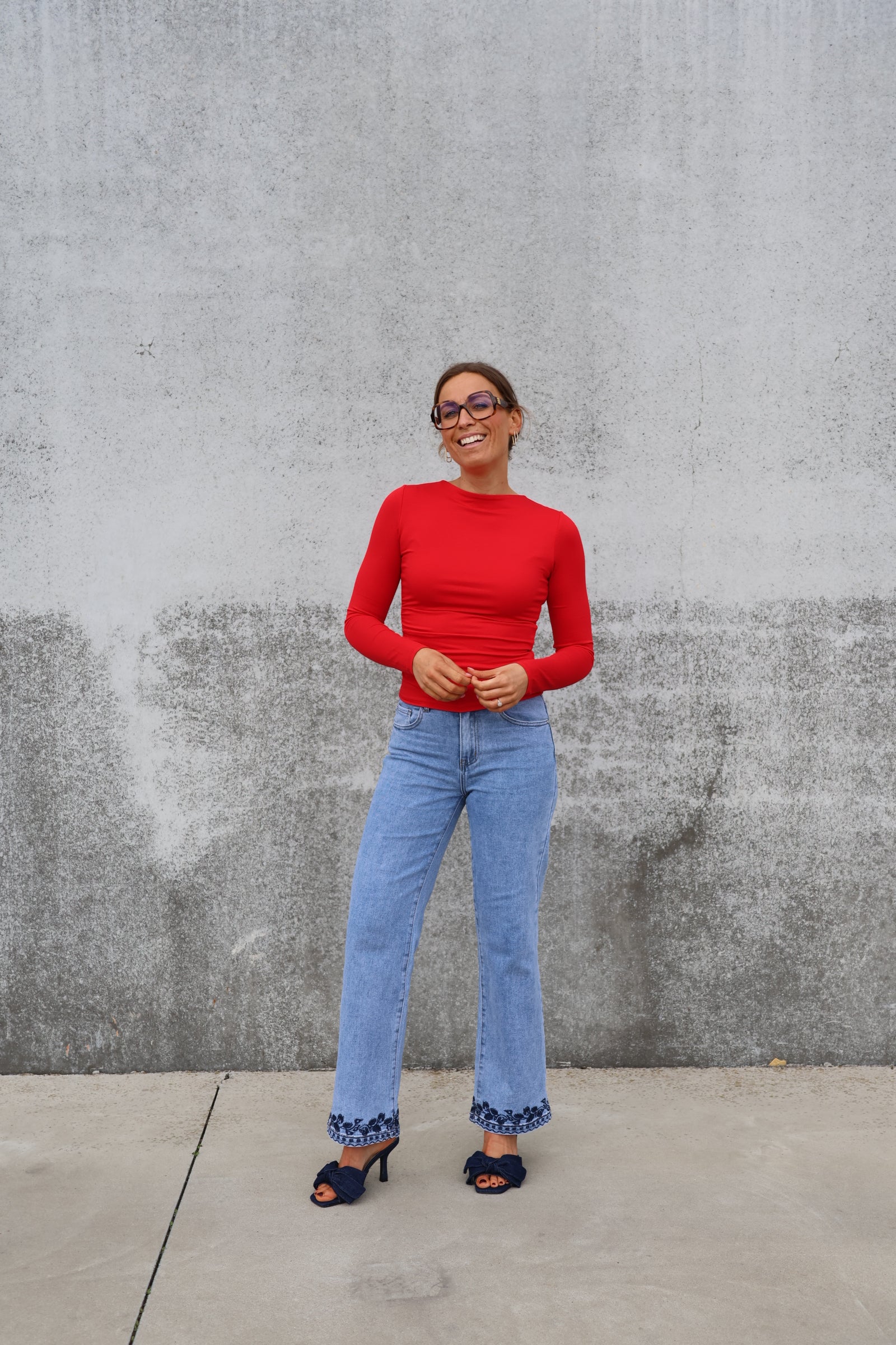 Nola longsleeve rood