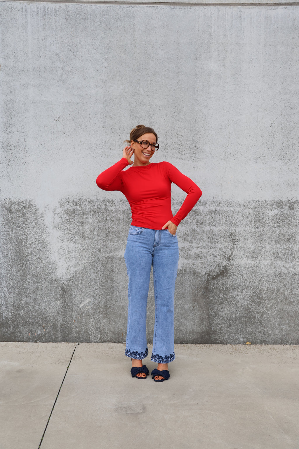 Nola longsleeve rood