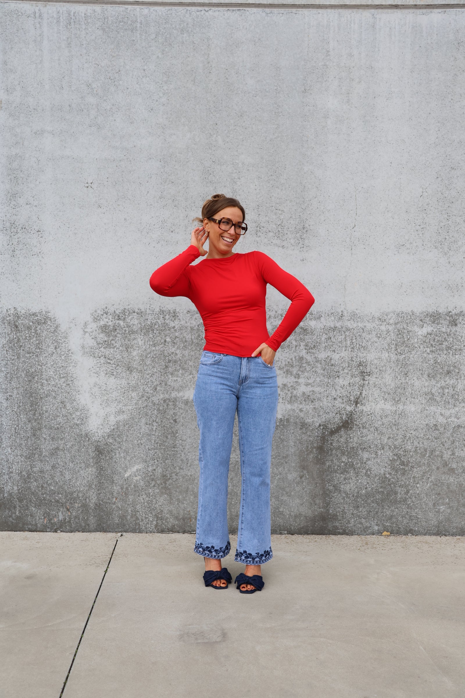 Nola longsleeve rood