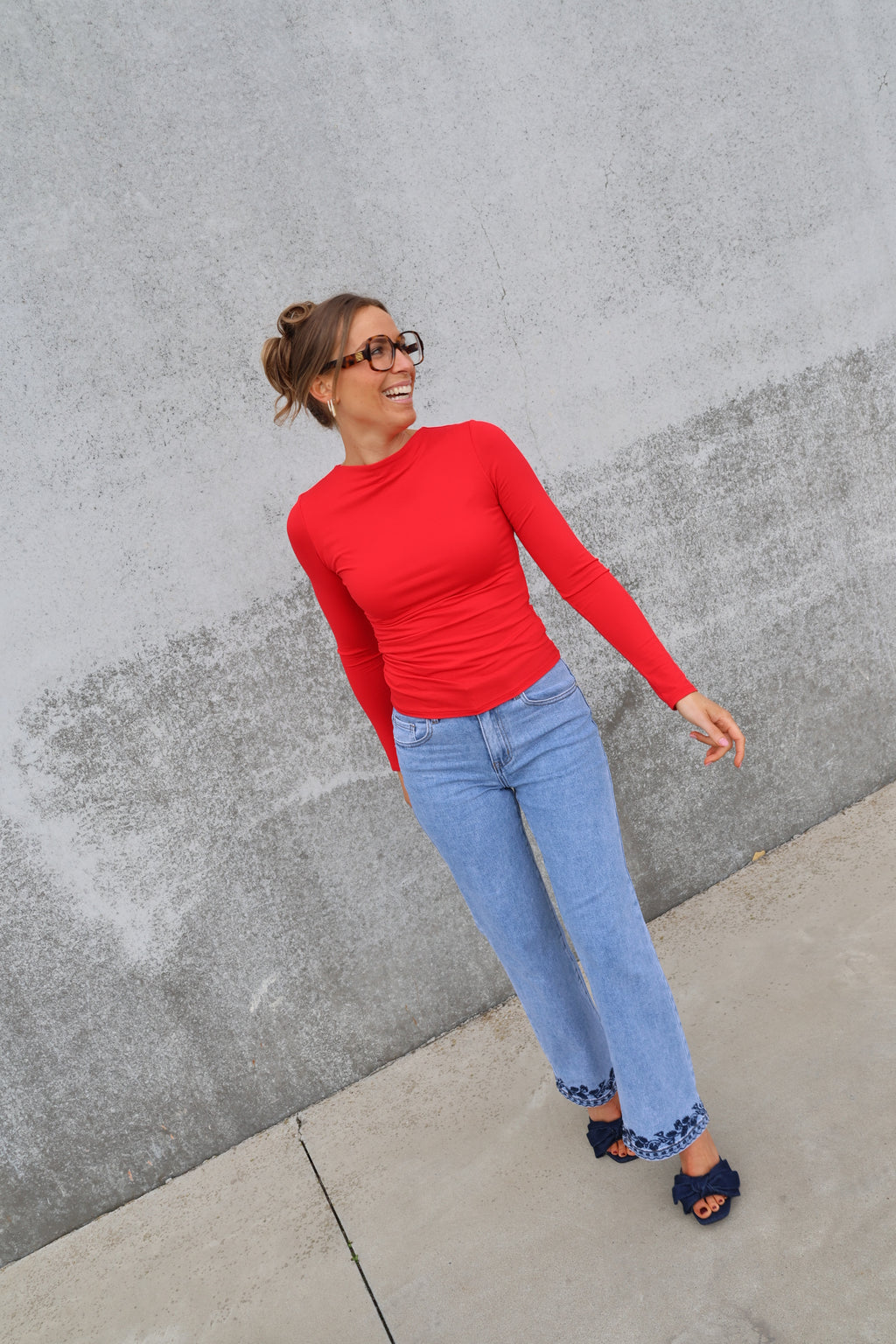 Nola longsleeve rood