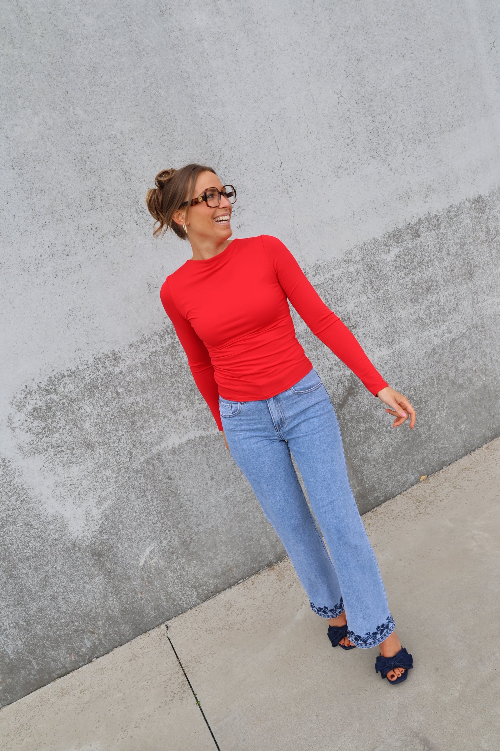 Nola longsleeve rood