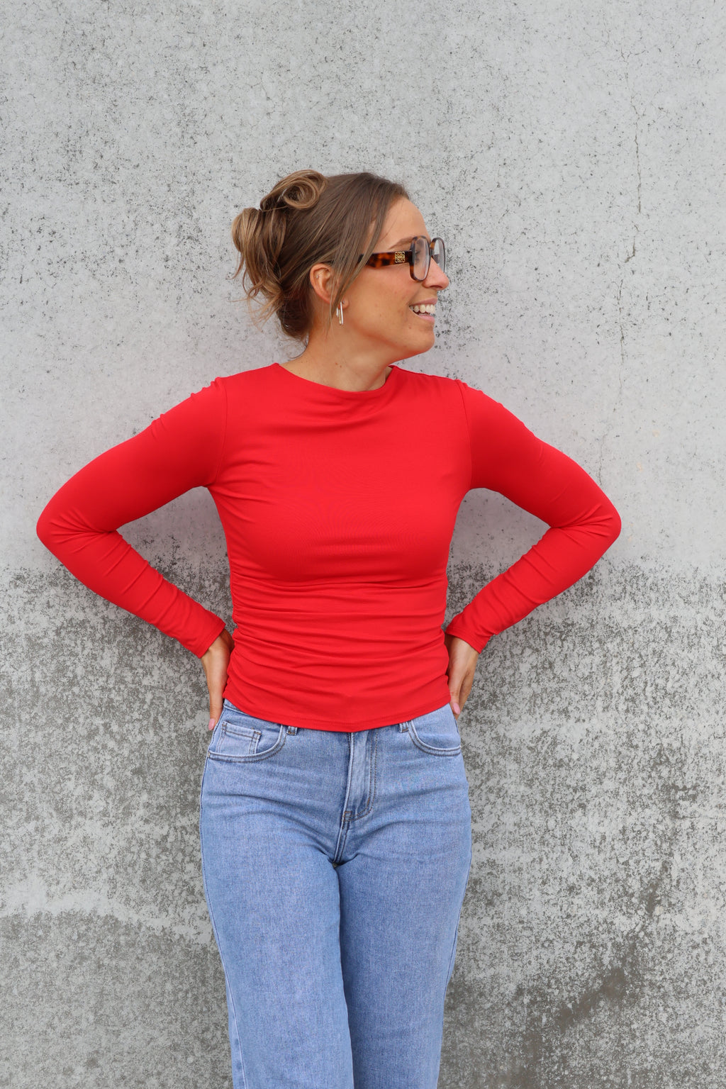 Nola longsleeve rood