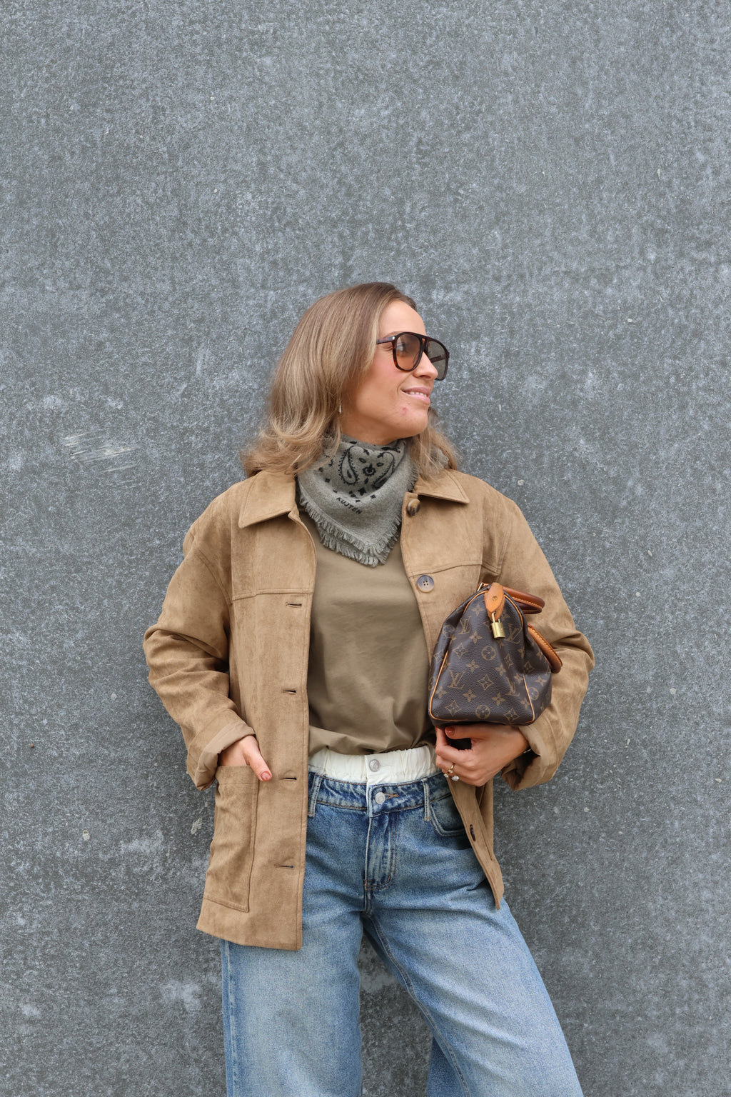 Bianca suède jasje camel