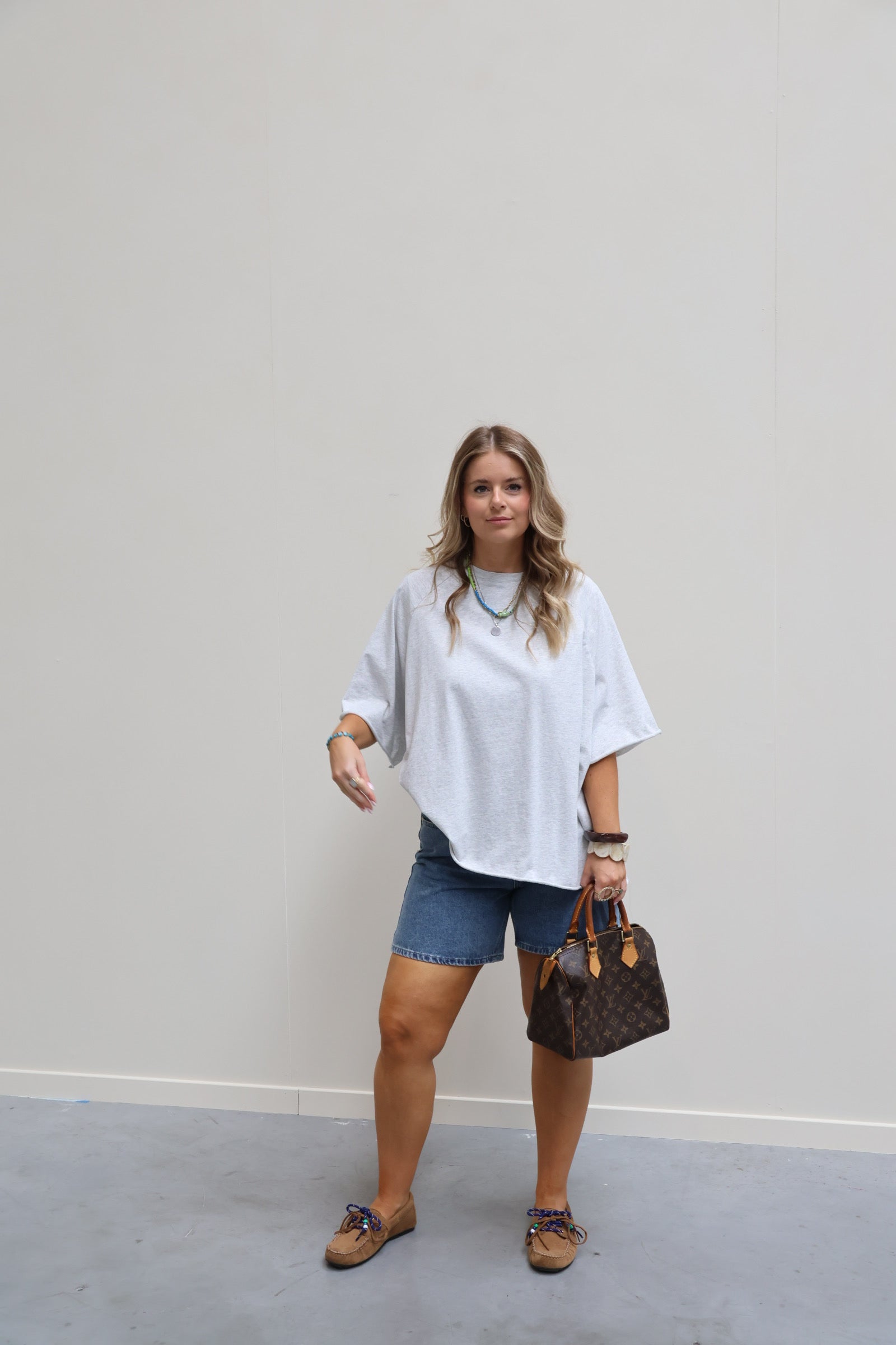 Gulia oversized T-shirt grijs
