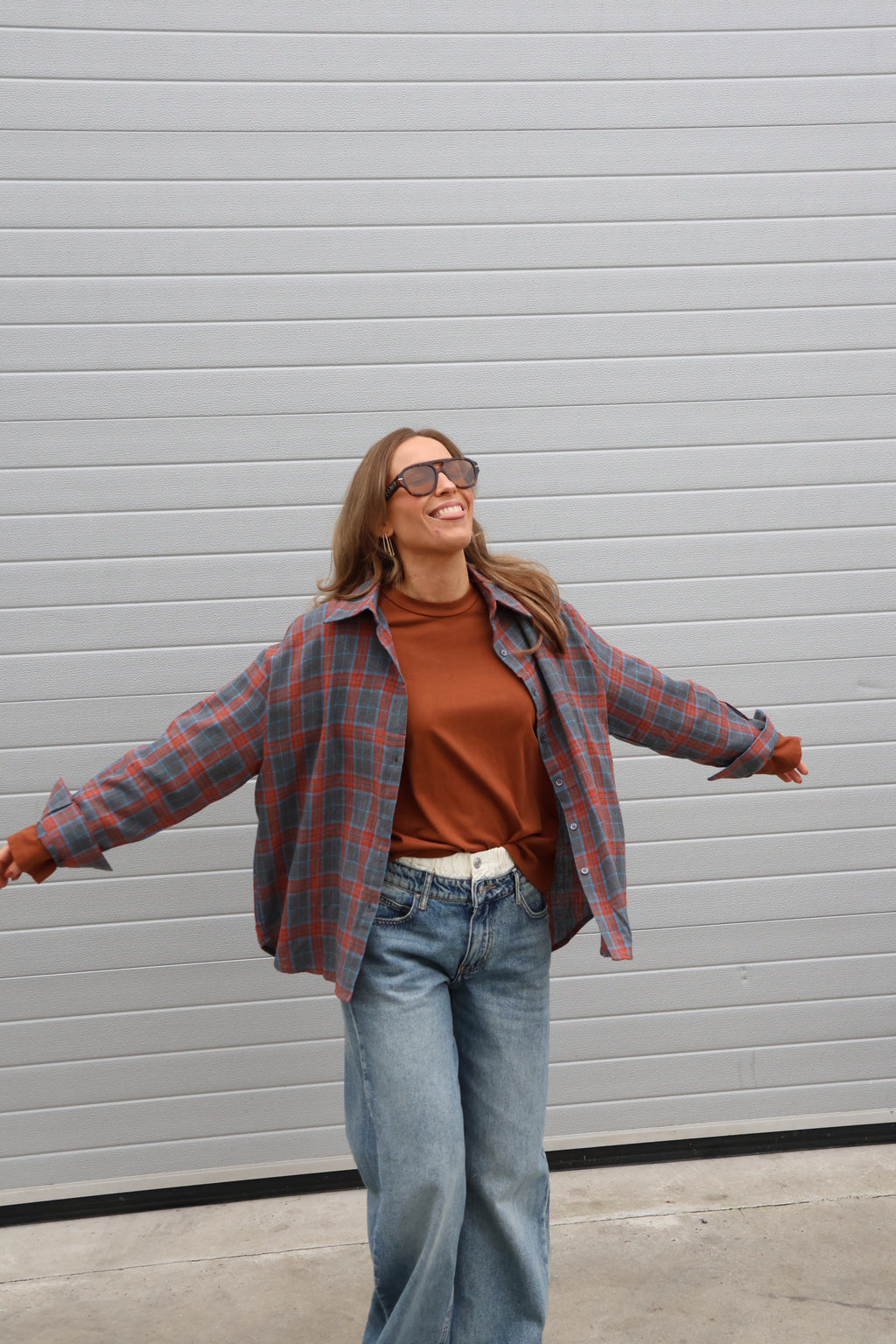 Boxy longsleeve roest