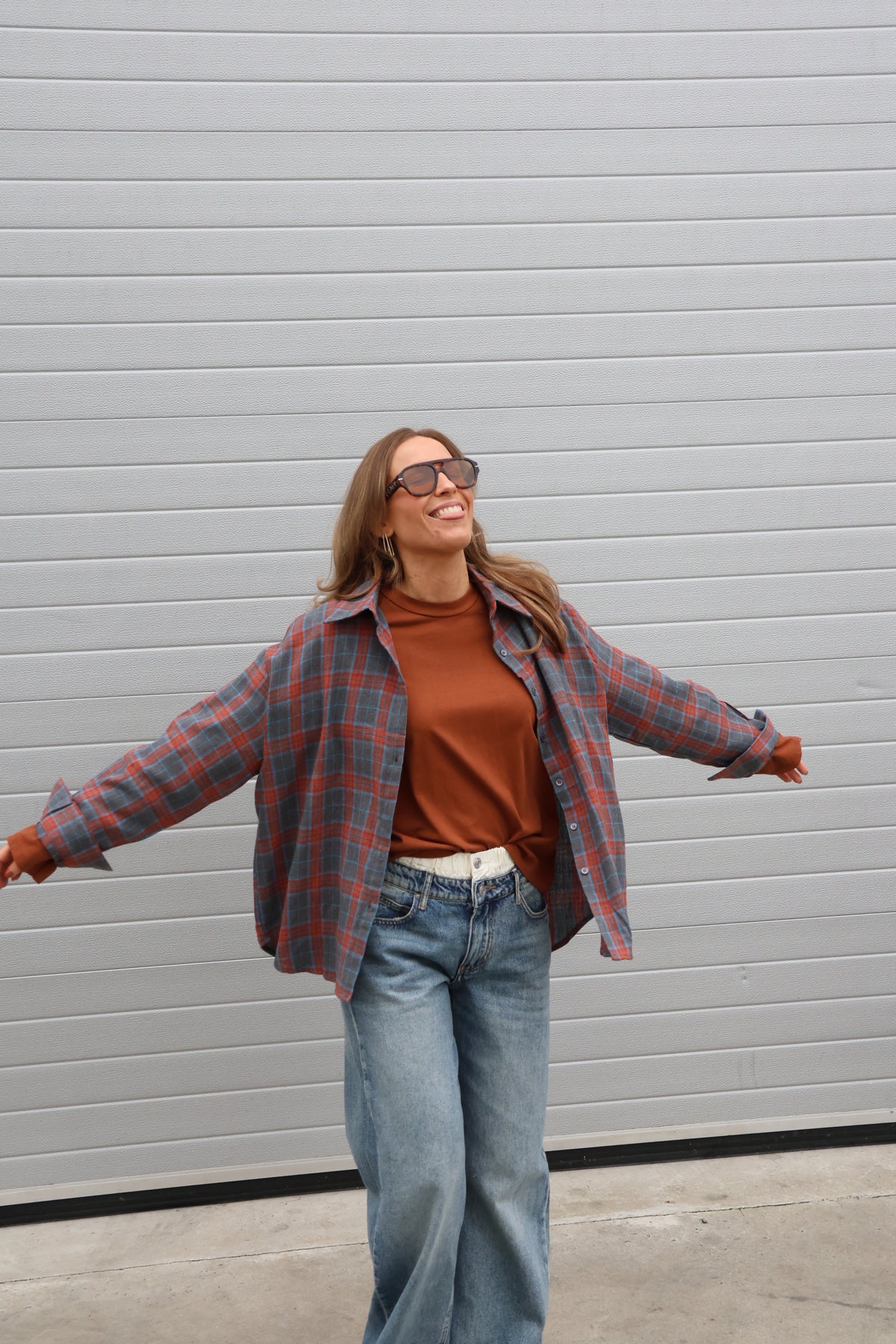Boxy longsleeve roest