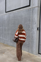 Elke pantalon met krijtstreep camel