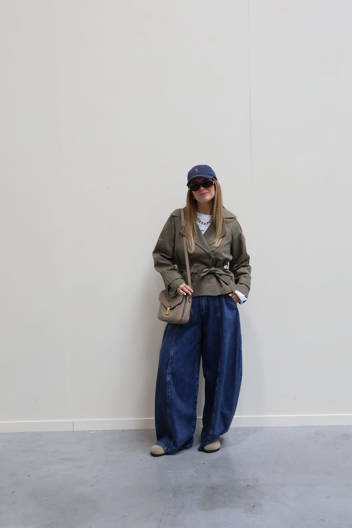 Billie korte trenchcoat kaki