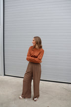 Boxy longsleeve roest