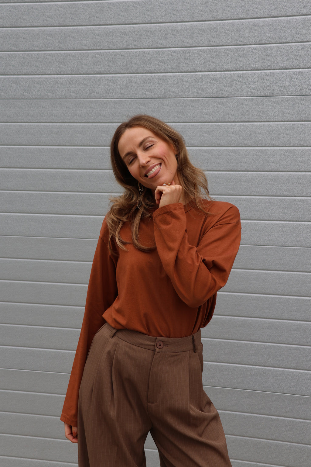 Boxy longsleeve roest