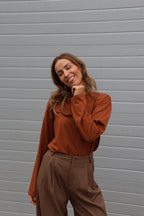 Boxy longsleeve roest