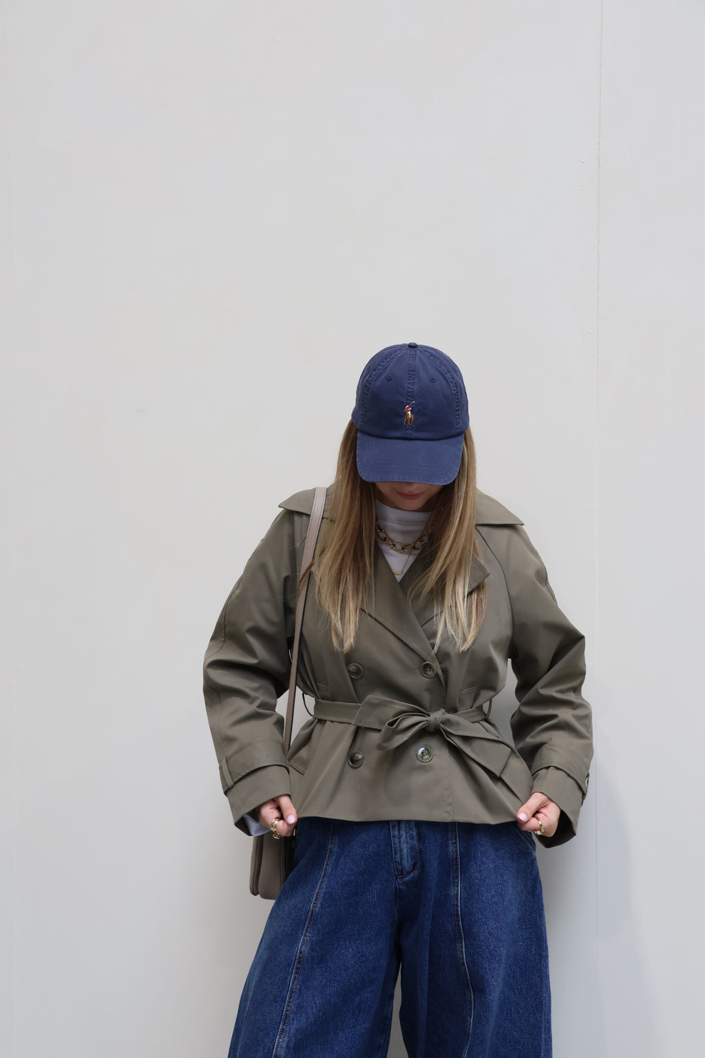 Billie korte trenchcoat kaki