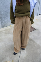 Jirka pantalon ribfluweel camel