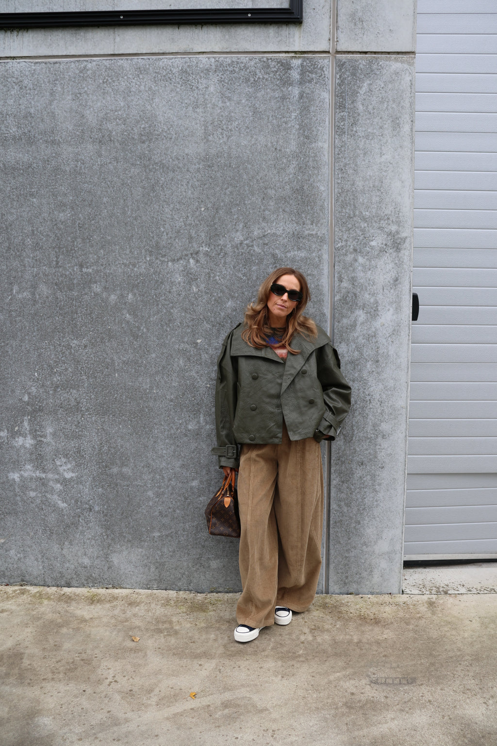 Imara faux leather jas groen
