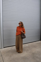 Jirka pantalon ribfluweel camel