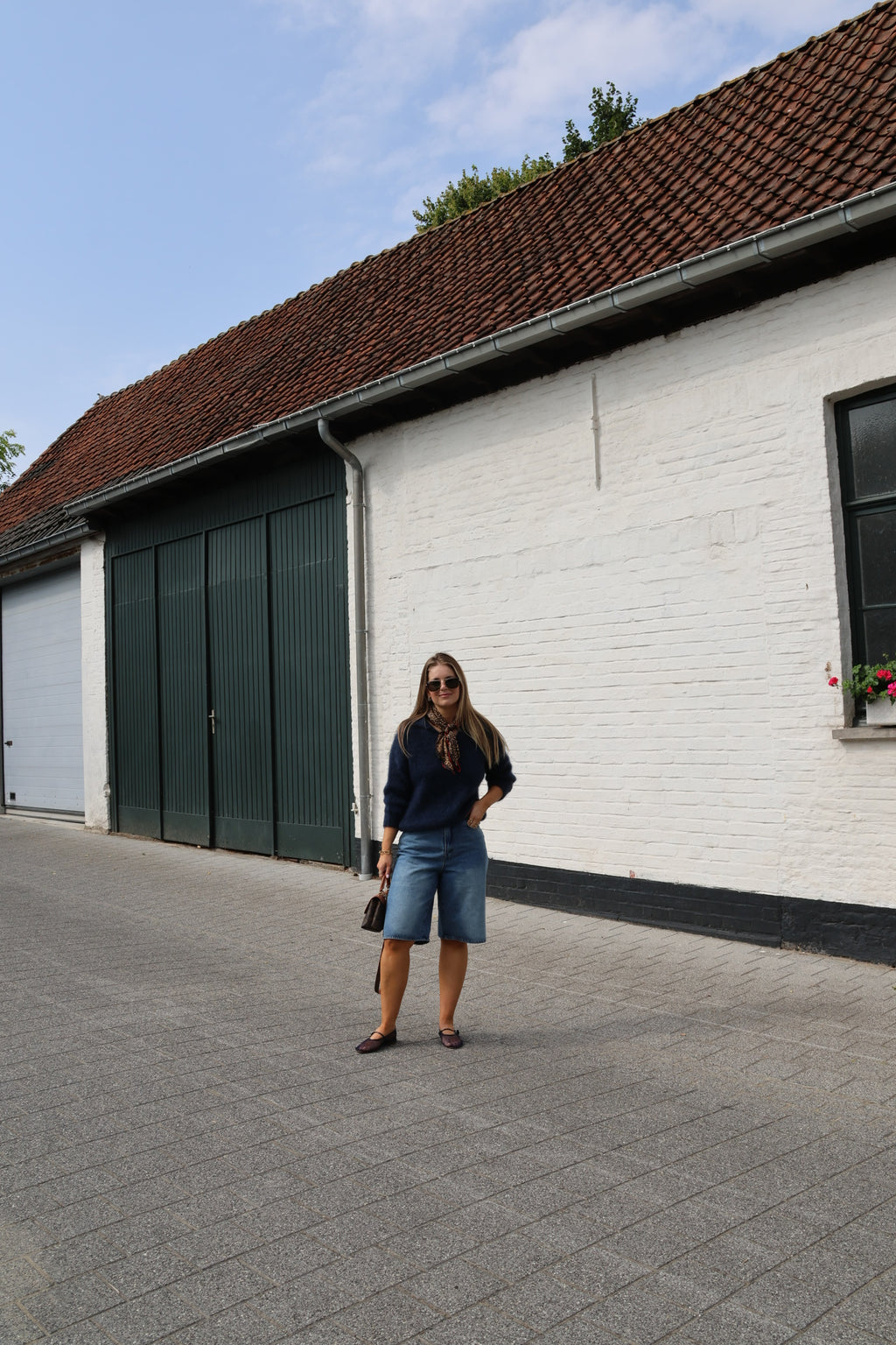 Leonce mohair polo blauw