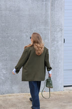 Mare oversized blazer donkergroen