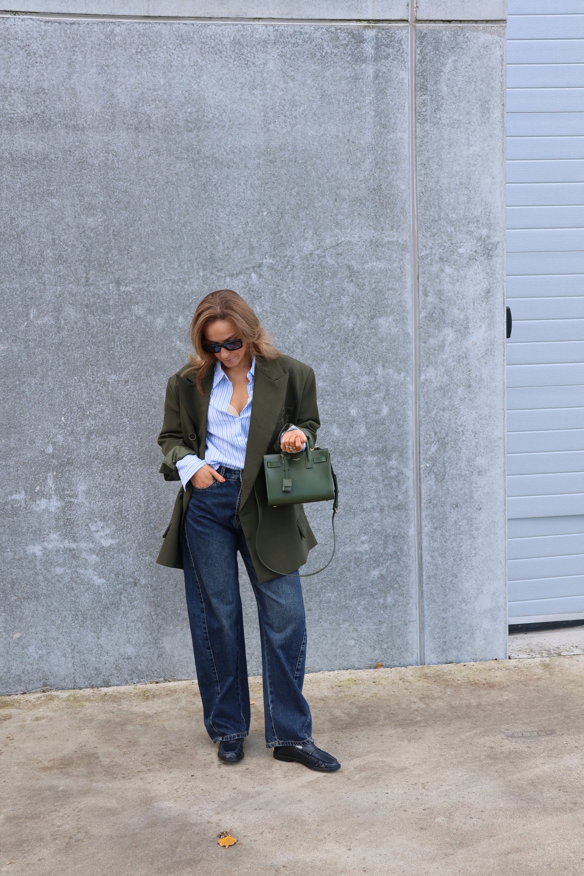Mare oversized blazer donkergroen