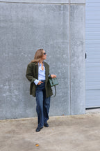 Manon barrel jeans dark denim met detail