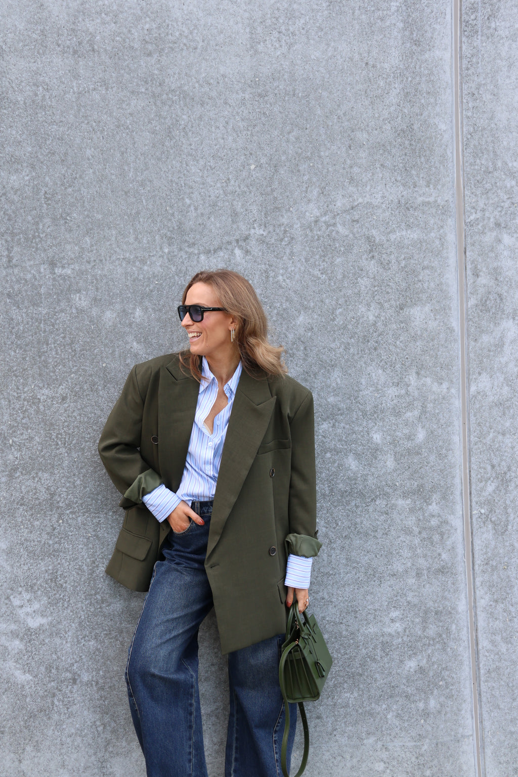 Mare oversized blazer donkergroen