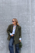 Mare oversized blazer donkergroen